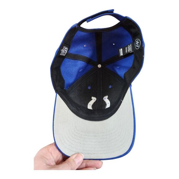 Colts NFL football OSFA hat adjustable 47brand blue white horseshoe - Picture 6 of 10